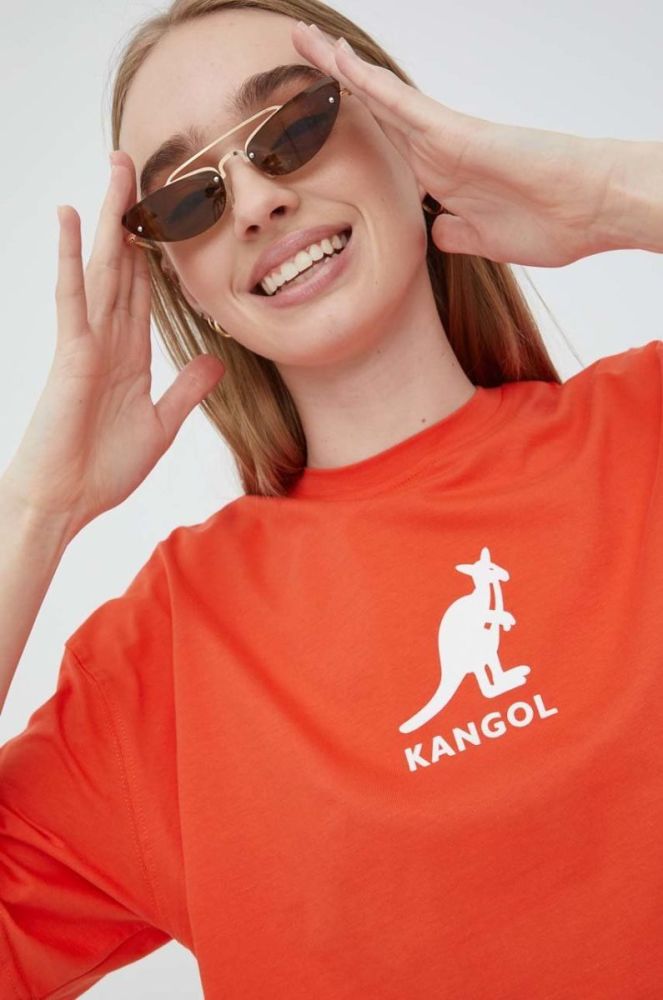 Бавовняна футболка Kangol колір червоний KLEW009-118 фото 4