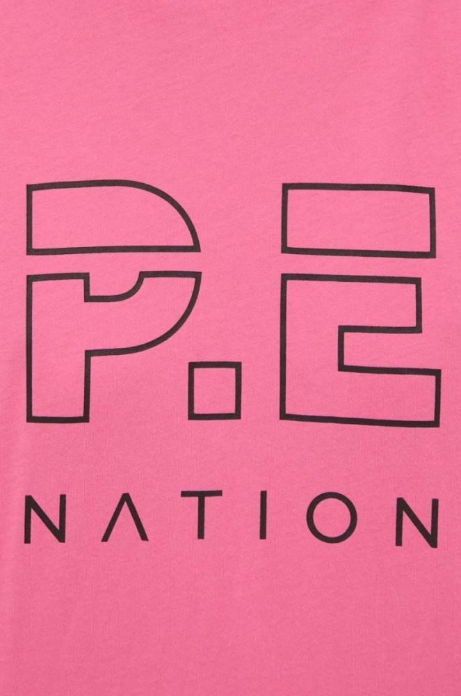 Бавовняна футболка P.E Nation колір фіолетовий фото 5