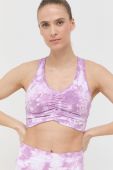 Спортивний бюстгальтер Dkny колір фіолетовий візерунок Спортивний бюстгальтер Dkny колір фіолетовий візерунок