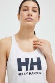 Бавовняний топ Helly Hansen колір білий 33838-002