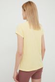 Бавовняна футболка Peak Performance колір жовтий (2296336)