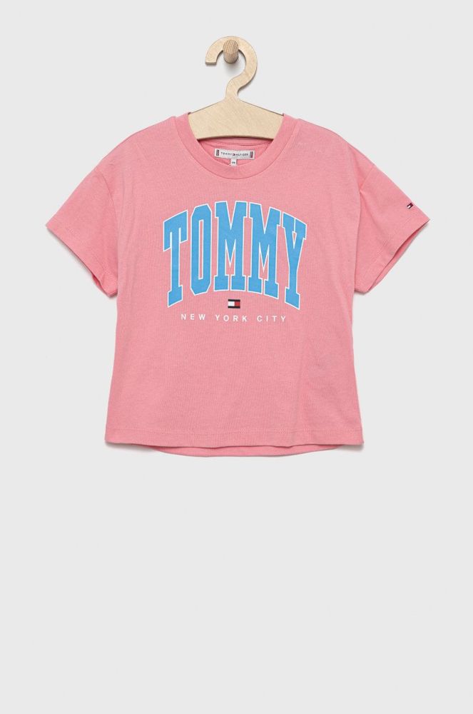 Дитяча футболка Tommy Hilfiger колір рожевий (2160018)