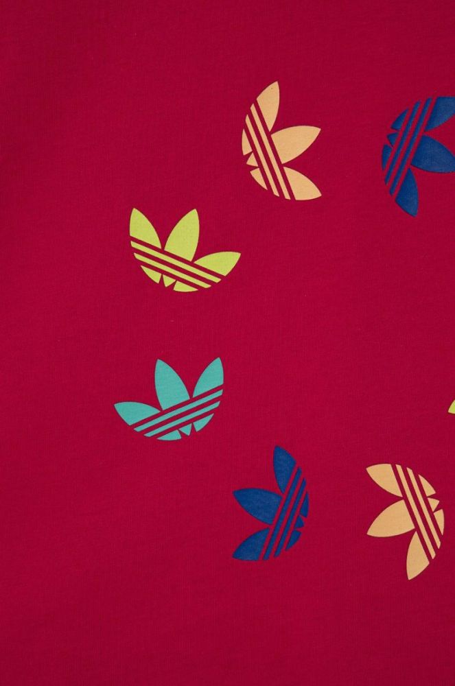 Дитяча бавовняна футболка adidas Originals HE4776 колір рожевий фото 3