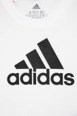 Дитяча бавовняна футболка adidas Performance GU2760 колір білий