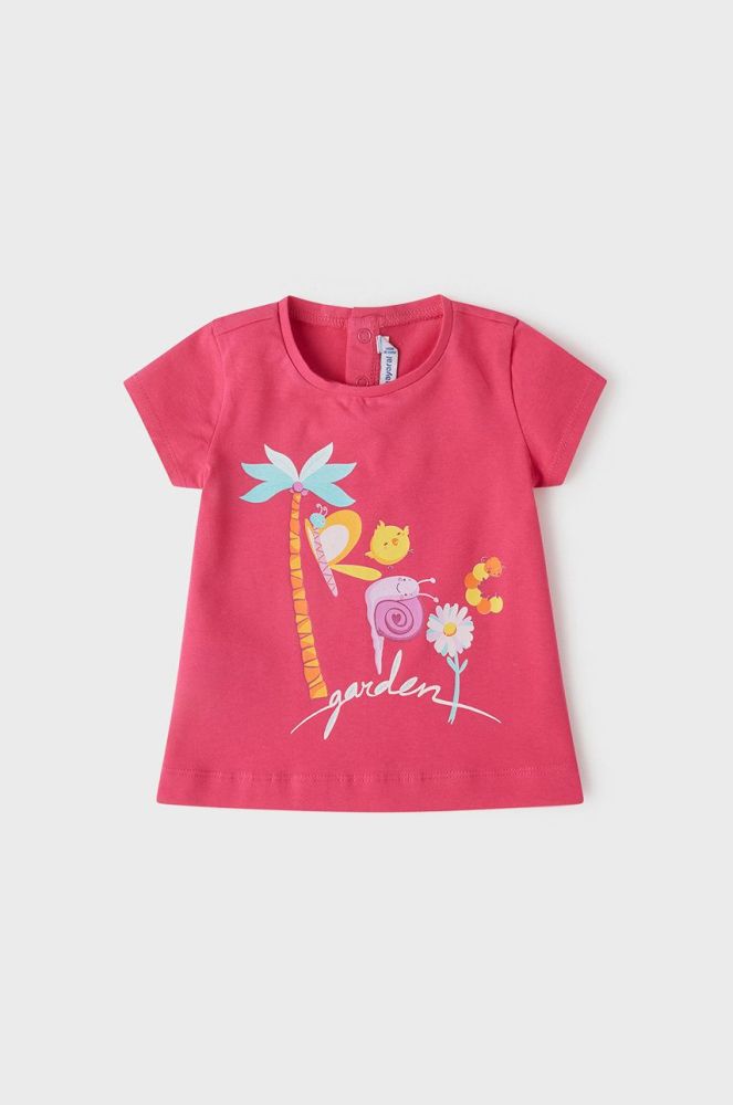 Дитяча бавовняна футболка Mayoral колір рожевий (1989918)