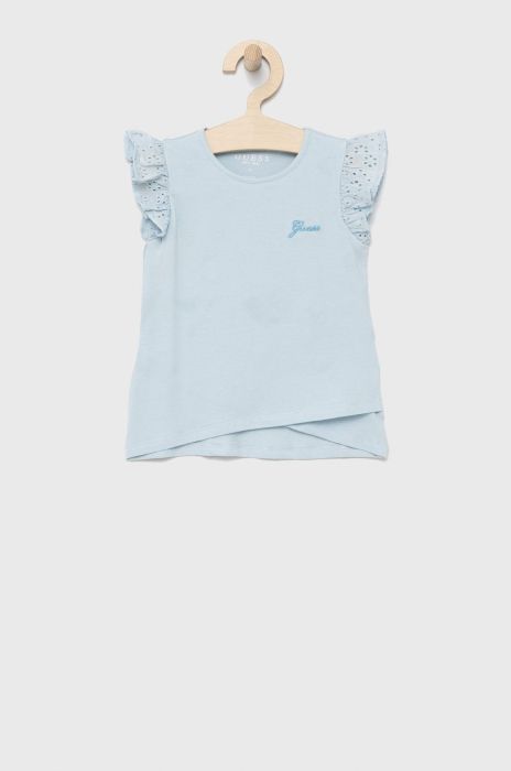 Дитяча футболка Guess колір блакитний (2074489) Дитяча футболка Guess колір блакитний (2074489)