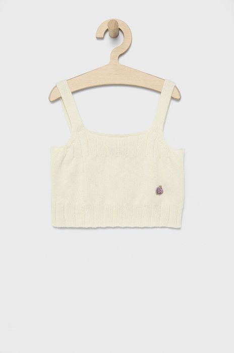 Дитячий бавовняний топ United Colors of Benetton колір білий (2216245) Дитячий бавовняний топ United Colors of Benetton колір білий (2216245)