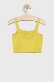 Дитячий бавовняний топ United Colors of Benetton колір жовтий (2216253) Дитячий бавовняний топ United Colors of Benetton колір жовтий (2216253)