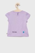 Дитяча бавовняна футболка United Colors of Benetton колір фіолетовий (2032464)