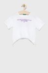 Дитяча бавовняна футболка United Colors of Benetton колір білий (2409540)