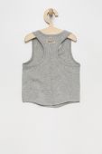 Дитячий бавовняний топ United Colors of Benetton колір сірий