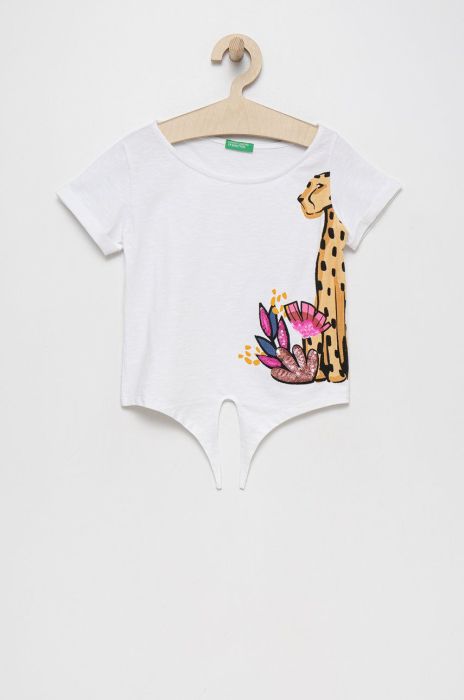 Дитяча футболка United Colors of Benetton колір білий (2305915)