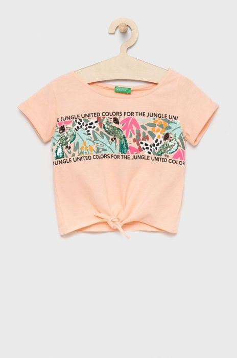 Дитяча футболка United Colors of Benetton колір рожевий (2305922) Дитяча футболка United Colors of Benetton колір рожевий (2305922)