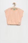 Дитяча бавовняна футболка United Colors of Benetton колір рожевий (2409575)