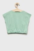 Дитяча бавовняна футболка United Colors of Benetton колір зелений (2409596)