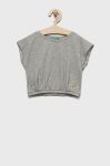 Дитяча бавовняна футболка United Colors of Benetton колір сірий (2409568)