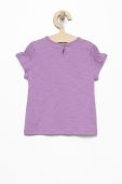 Дитяча бавовняна футболка United Colors of Benetton колір фіолетовий (2409612)