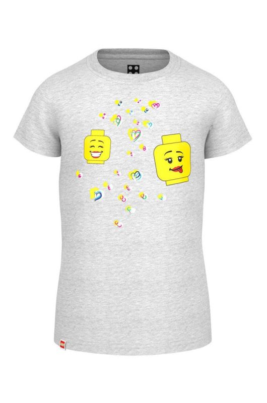 Дитячий бавовняний лонгслів Lego Wear колір сірий