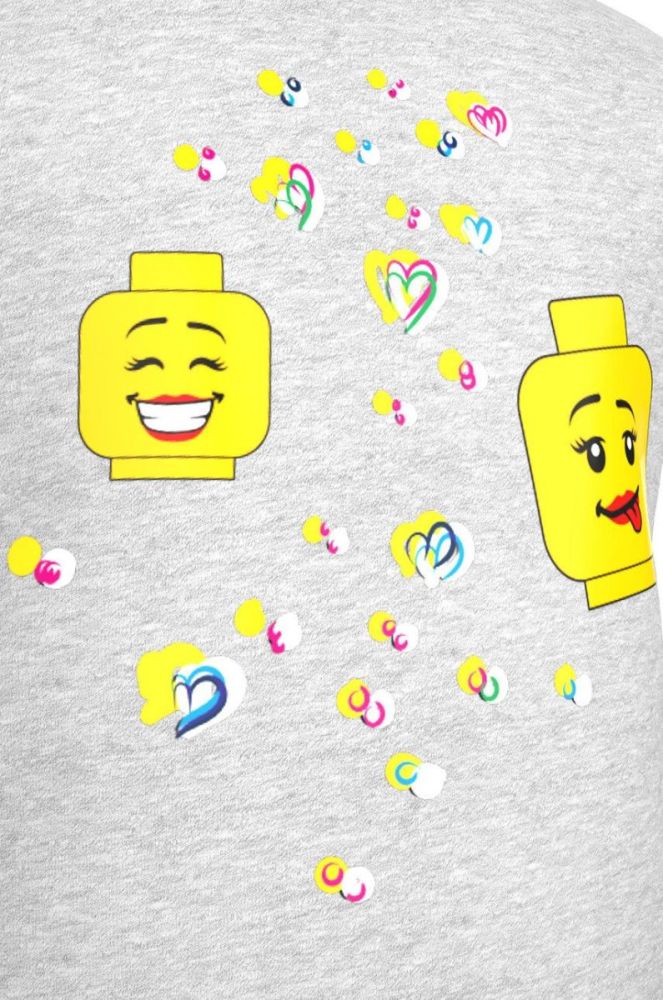 Дитячий бавовняний лонгслів Lego Wear колір сірий фото 3