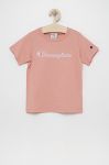 Дитяча бавовняна футболка Champion 404336 колір рожевий