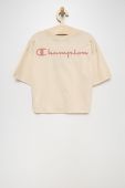 Дитяча бавовняна футболка Champion 404337 колір бежевий Дитяча бавовняна футболка Champion 404337 колір бежевий