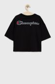Дитяча бавовняна футболка Champion 404337 колір чорний