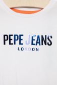 Дитяча бавовняна футболка Pepe Jeans колір білий (2231993)