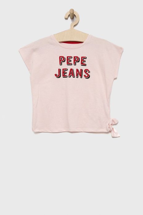 Дитяча бавовняна футболка Pepe Jeans колір рожевий (2142643) Дитяча бавовняна футболка Pepe Jeans колір рожевий (2142643)