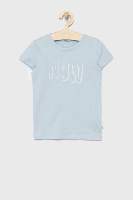 Дитяча бавовняна футболка Tom Tailor колір блакитний (2175670)