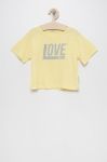 Дитяча бавовняна футболка Tom Tailor колір жовтий