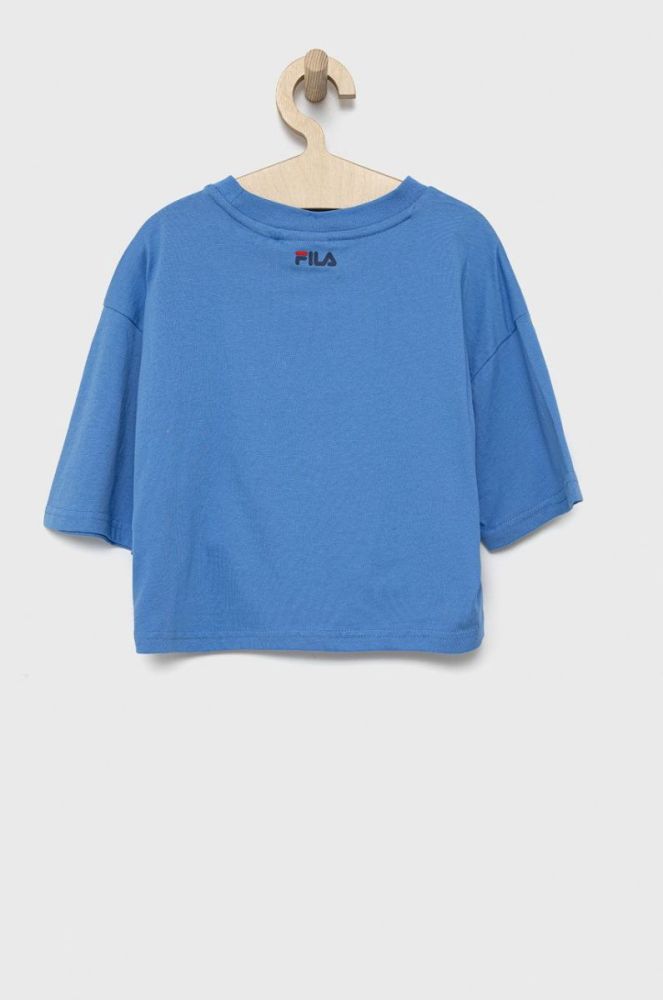 Дитяча бавовняна футболка Fila колір блакитний (2079542) фото 2