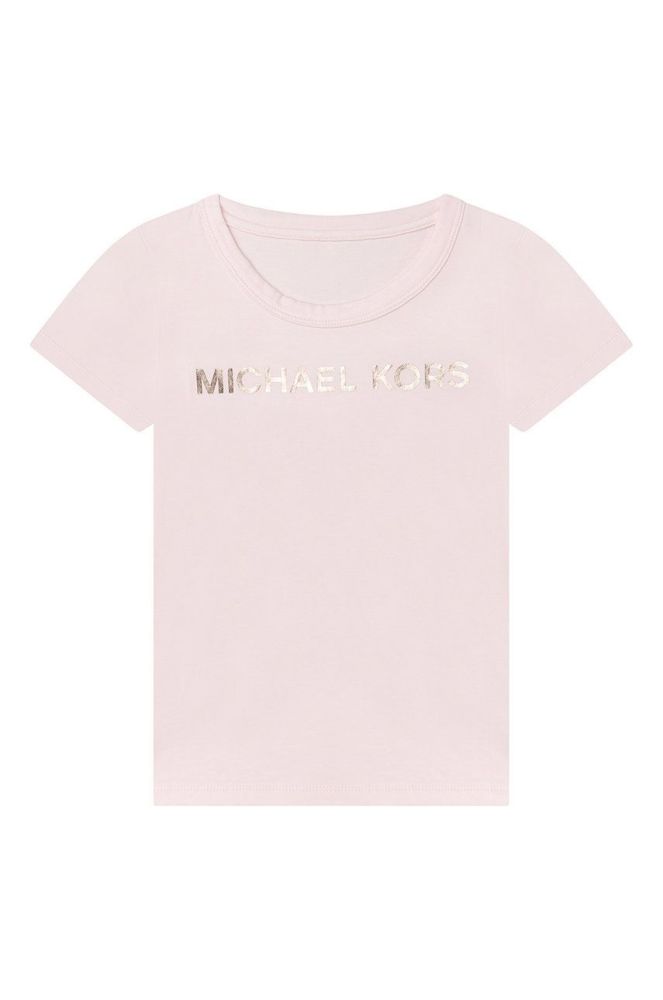 Дитяча бавовняна футболка Michael Kors колір рожевий (2185800)