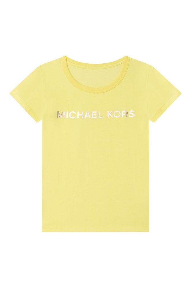 Дитяча бавовняна футболка Michael Kors колір жовтий (2185804)