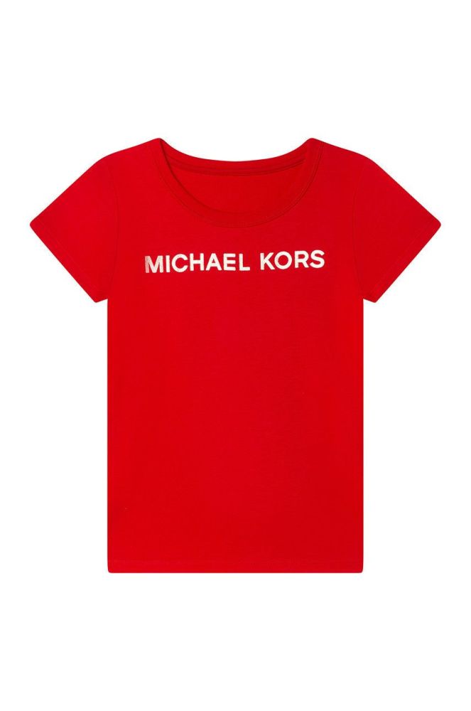 Дитяча бавовняна футболка Michael Kors колір червоний (2185812)