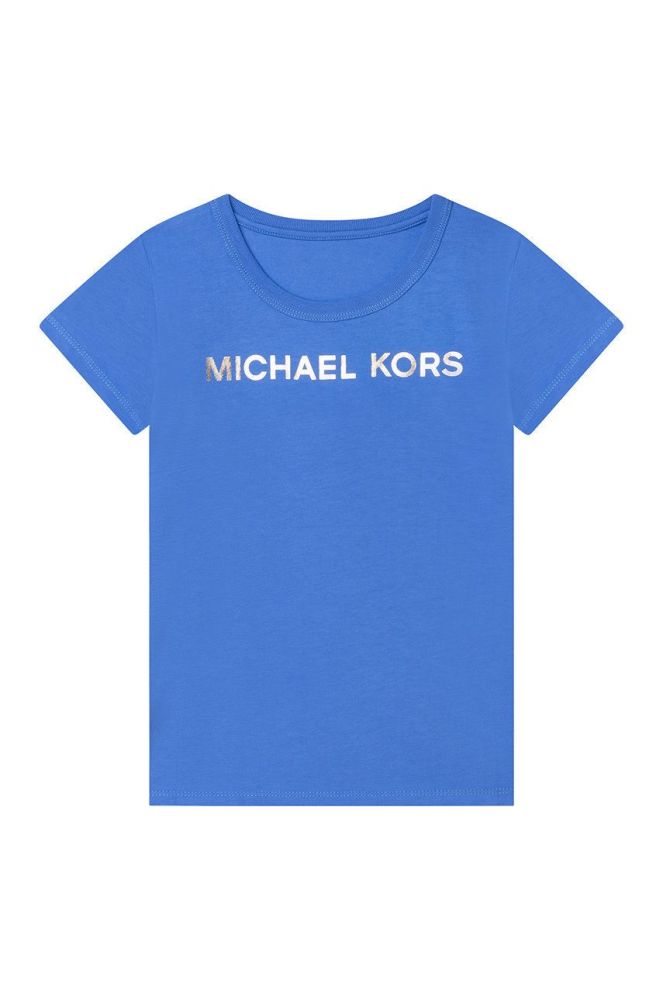Дитяча бавовняна футболка Michael Kors колір блакитний (2185808)