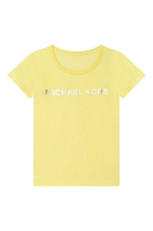 Дитяча бавовняна футболка Michael Kors колір жовтий (2185817)