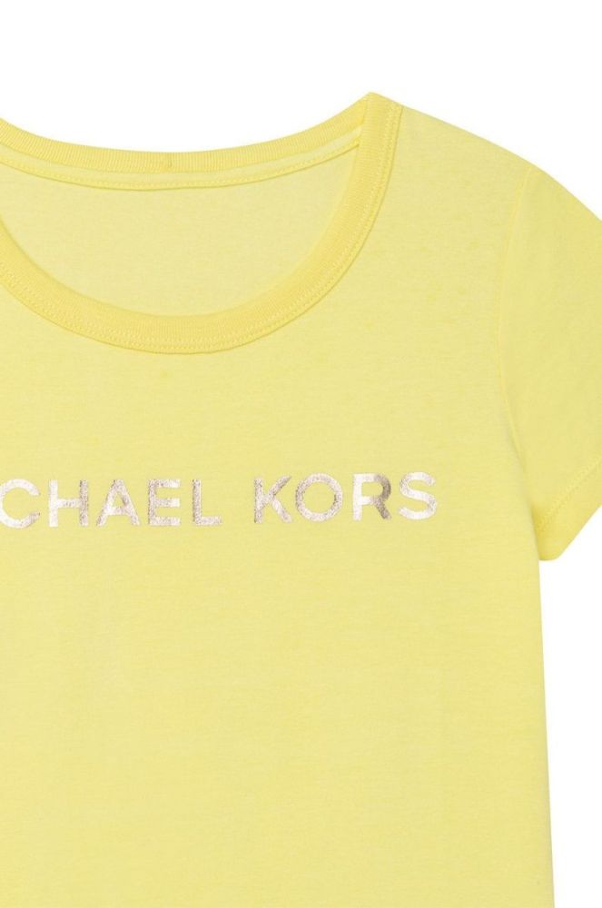 Дитяча бавовняна футболка Michael Kors колір жовтий (2185817) фото 3