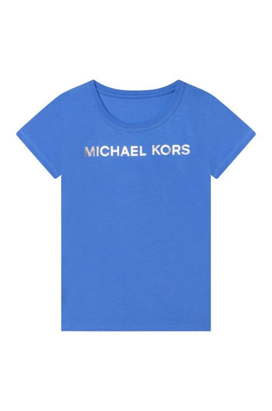 Дитяча бавовняна футболка Michael Kors колір блакитний (2185818)