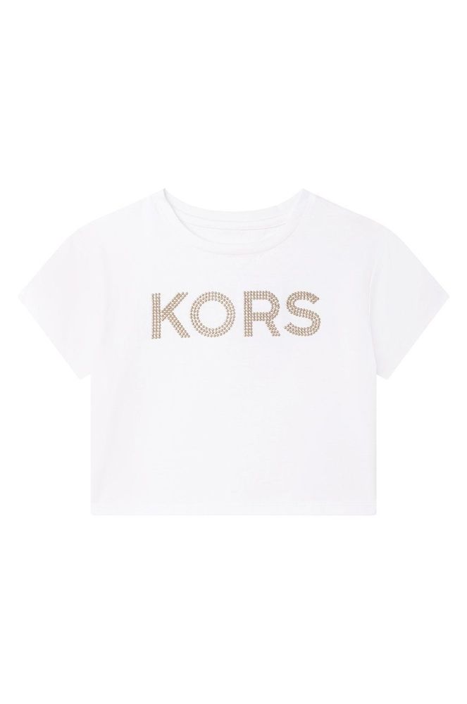 Дитяча бавовняна футболка Michael Kors колір білий (2194971)