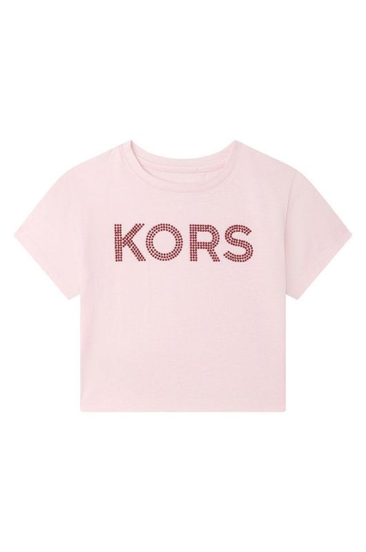 Дитяча бавовняна футболка Michael Kors колір рожевий (2194975)