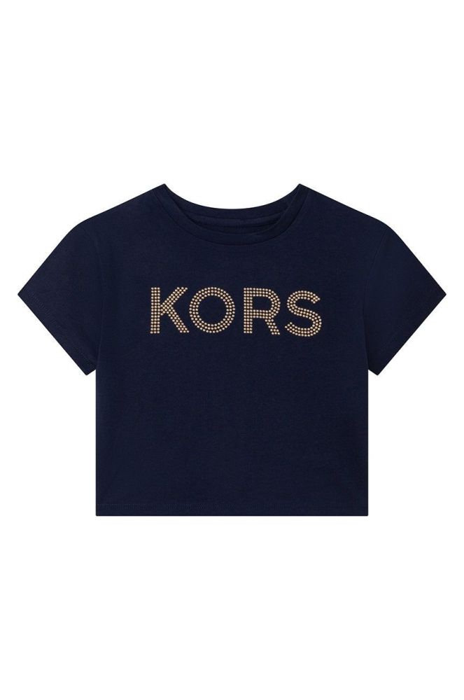 Дитяча бавовняна футболка Michael Kors колір синій (2194979)