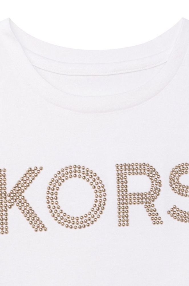 Дитяча бавовняна футболка Michael Kors колір білий (2194983) фото 3