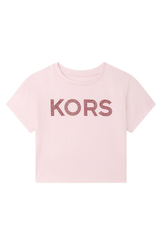 Дитяча бавовняна футболка Michael Kors колір рожевий (2194984)