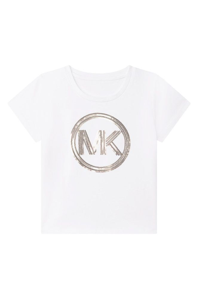 Дитяча бавовняна футболка Michael Kors колір білий (2194986)