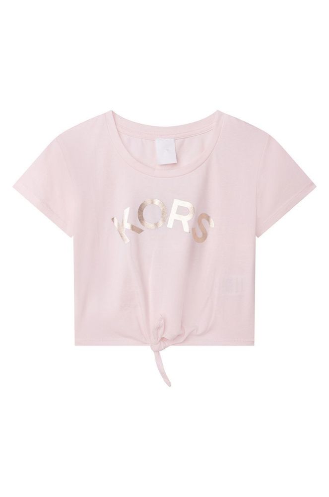 Дитяча бавовняна футболка Michael Kors колір рожевий (2185822)