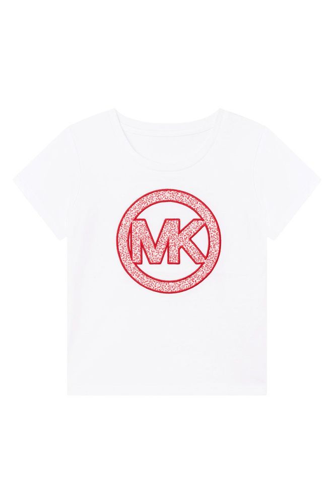 Дитяча бавовняна футболка Michael Kors колір білий (2195013)