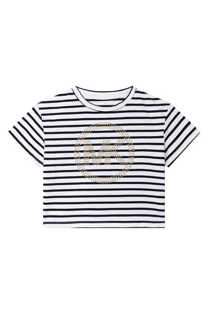 Дитяча бавовняна футболка Michael Kors колір синій (2185841)