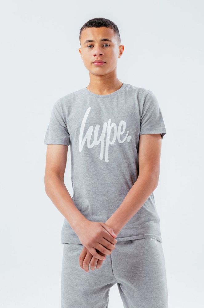 Дитяча футболка Hype колір сірий