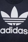 Дитяча бавовняна футболка adidas Originals HE2190 колір синій однотонна Дитяча бавовняна футболка adidas Originals HE2190 колір синій однотонна