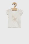 Дитяча бавовняна футболка United Colors of Benetton колір білий з принтом (2101015)